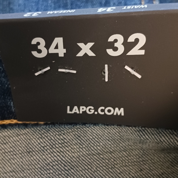 **** LAPG Terrain Flex Straight Fit Deep Dyed Denim Jeans NWT - 34 X 32 - Picture 5 of 9